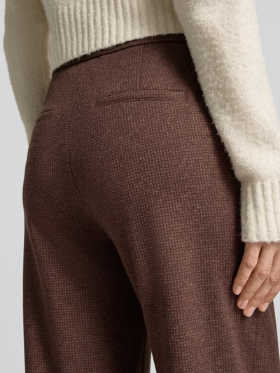 Raffaello Rossi Weite Hose aus Viskose-Mix Modell 'PALINA' Dunkelbraun 3