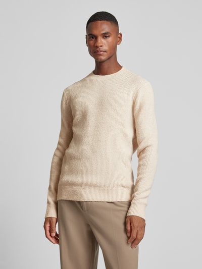 Antony Morato Strickpullover mit Rundhalsausschnitt Beige 4