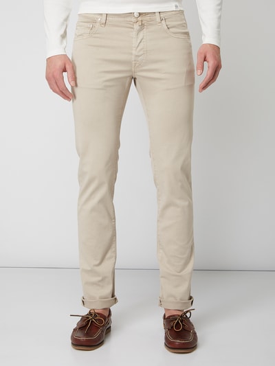 Jacob Cohen Comfort fit broek met stretch  Ecru - 4