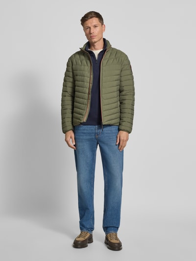 Napapijri Kurtka pikowana o kroju regular fit ze stójką z podszewką model ‘Lapaz’ Oliwkowy 1