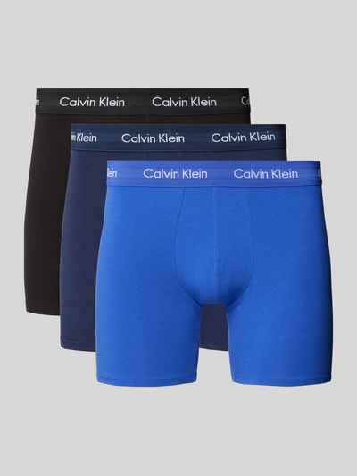 Calvin Klein Underwear Trunks mit Logo-Bund im 3er-Pack Blau 1