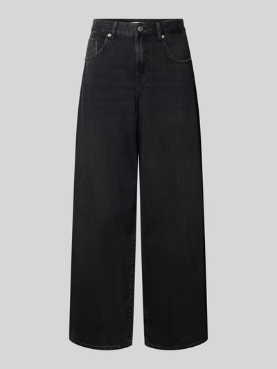 Produktfoto, schwarze Barrel Jeans aus reiner Baumwolle Modell 'TAYLOR' von ONLY, Damen Barrel Jeans von ONLY, glatte Textur, weite Form