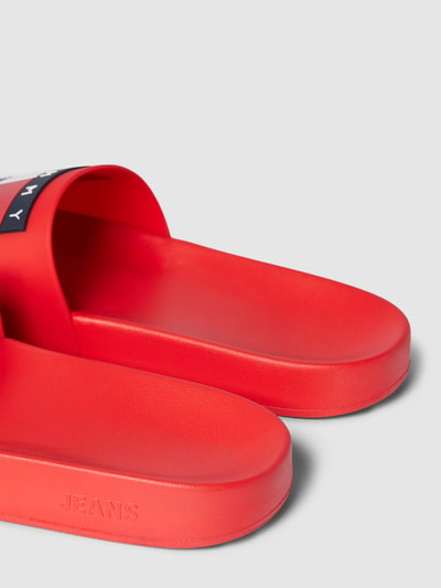 Tommy Jeans Slides mit Label-Details Modell 'POOL' Rot 2