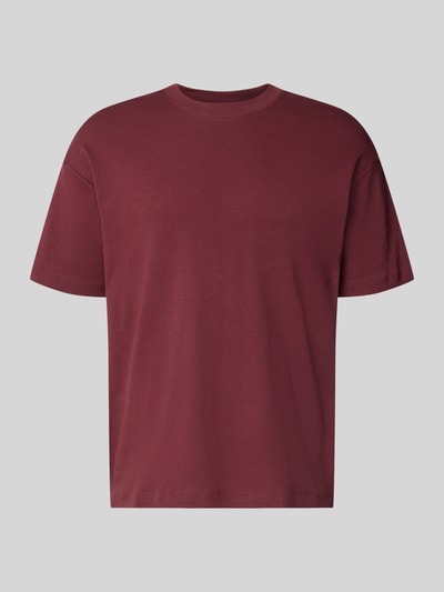 Produktfoto, Relaxed Fit T-Shirt aus reiner Baumwolle von Marc O'Polo Denim in dunklem Rot, glatte Oberfläche, Herren T-Shirt
