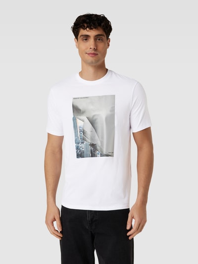 ARMANI EXCHANGE T-Shirt mit Motiv-Print Weiss 4