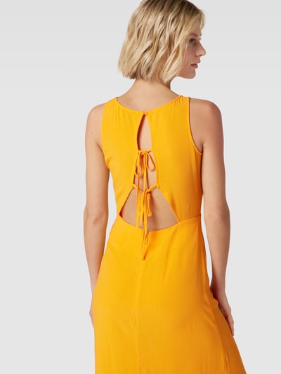 Tom Tailor Denim Midi-jurk van lyocell met cut-out Oranje - 3