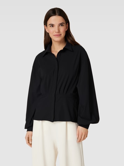 D´Etoiles Casiope Blouse met blinde knoopsluiting, model 'Endure' Zwart - 4