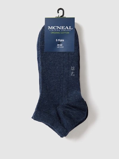 MCNEAL Sneakersocken mit Stretch-Anteil im 5er-Pack Jeansblau Melange 3