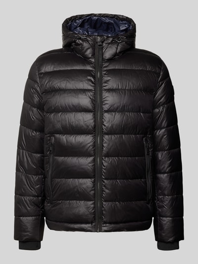 Produktfoto, Regular Fit Steppjacke mit Storm Cuffs Modell 'BAVENO' von Strellson, unifarben, glänzend, Webware mit Reißverschlusstaschen.