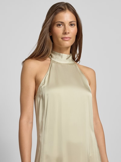 Samsøe Samsøe Maxikleid aus Viskose mit Stehkragen Hellgrau 3