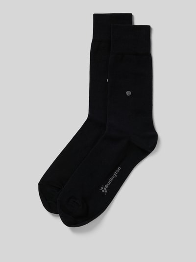 Burlington Socken mit Label-Detail im 2er-Pack Black 1