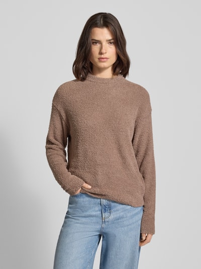 Jake*s Casual Sweter z dzianiny z obniżonymi ramionami Szarobrązowy 4