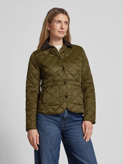 Barbour Steppjacke mit aufgesetzten Taschen Modell 'DEVERON' Oliv 4