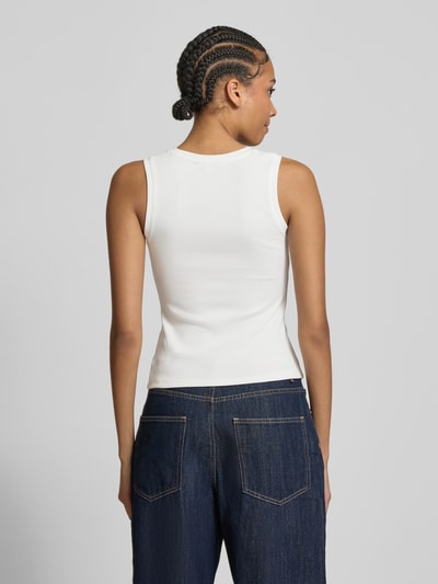 Tommy Jeans Tanktop met boothals, model 'ESSENTIALS' Offwhite - 5