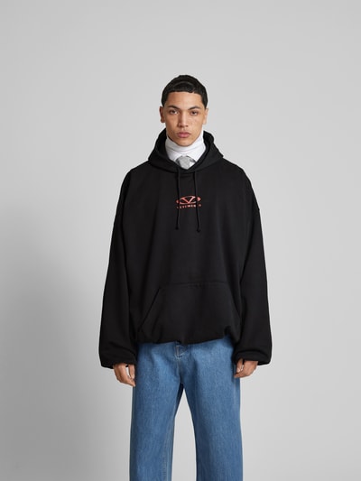 VETEMENTS Oversized Hoodie aus Baumwoll-Mix Black 4