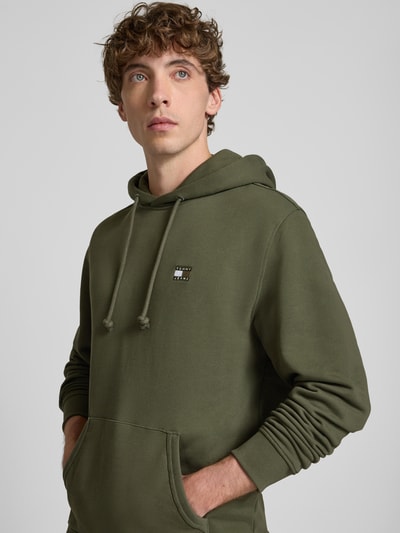 Tommy Jeans Regular Fit Hoodie aus reiner Baumwolle Oliv 3
