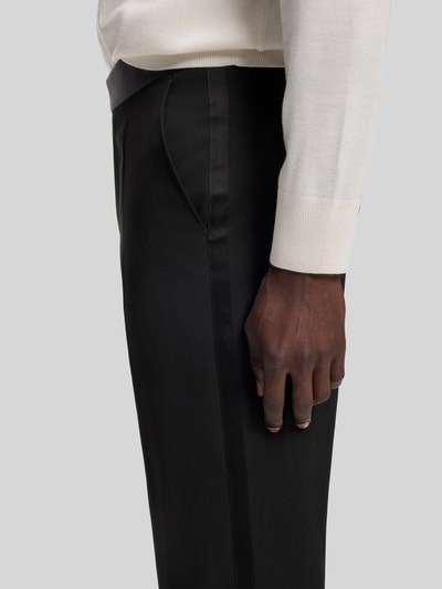 BOSS Spodnie garniturowe o kroju slim fit z czystej żywej wełny model 'Genius-Tux' Czarny 3