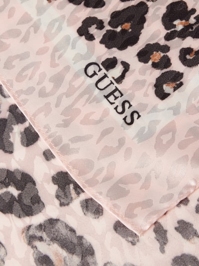 Guess Schal mit Label-Schriftzug Modell 'JACQUARD FOULARD' Rose 2