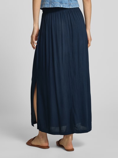 ICHI Spódnica midi z wiskozy z elastycznym pasem Granatowy 5