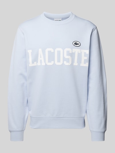 Lacoste Classic fit sweatshirt met labelprint Lichtblauw - 2