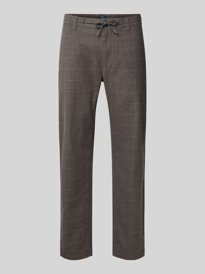 MCNEAL Tapered fit stoffen broek van katoenmix met tunnelkoord Taupe - 2