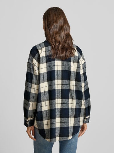 Jake*s Casual Relaxed Fit Hemdbluse mit Manschetten Dunkelblau 5