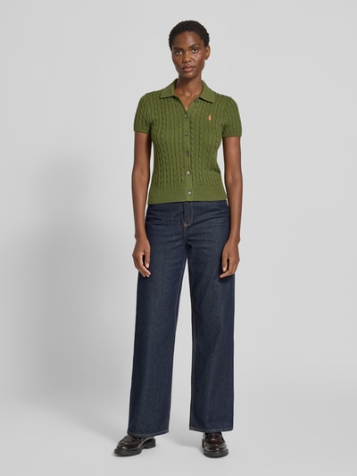 Polo Ralph Lauren Gebreid shirt met logostitching Olijfgroen - 1