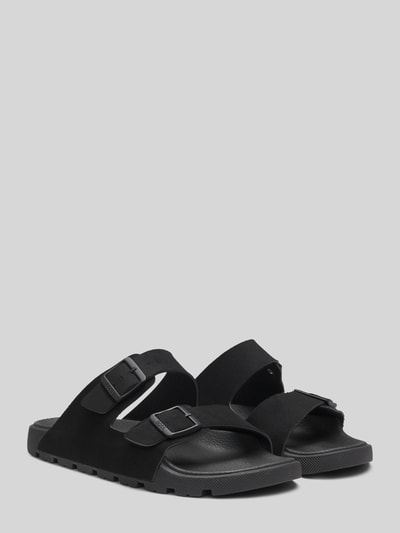 BOSS Sandalen mit zwei Riemen und Logo Details BLACK 2