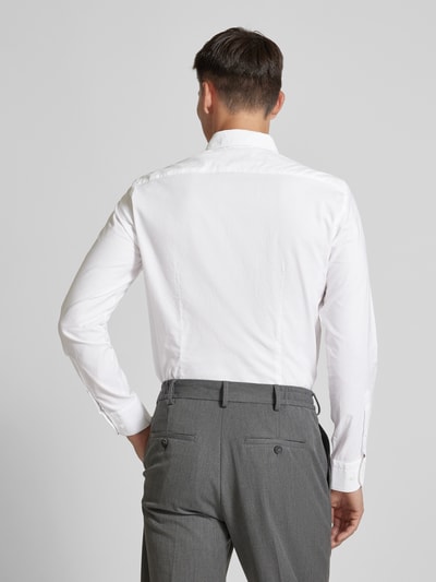 Tommy Hilfiger Tailored Slim Fit Business-Hemd mit Knopfleiste Weiss 5