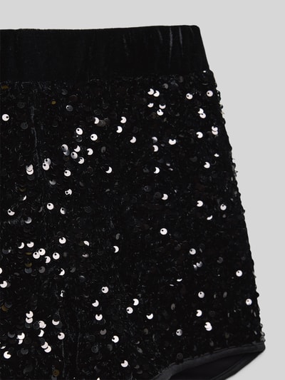 Only Regular fit short met pailletten, model 'CONFIDENCE' Zwart - 2