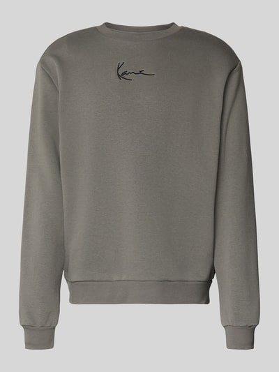 KARL KANI Regular Fit Sweatshirt mit Logo-Stitching Modell 'Essential' Anthrazit 2