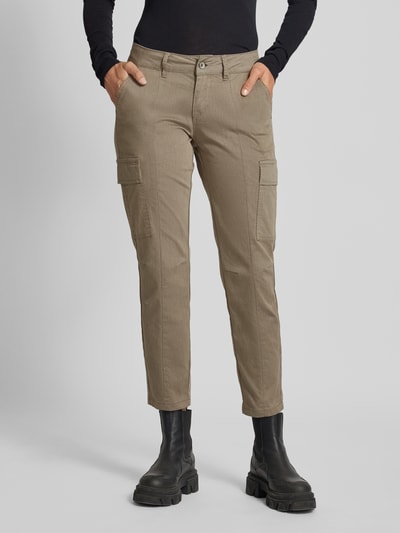 Buena Vista Slim fit cargobroek met verkort model Beige - 4