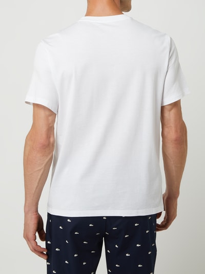 Lacoste T-Shirt mit Label-Detail Modell 'Croco Flock' Weiss 5