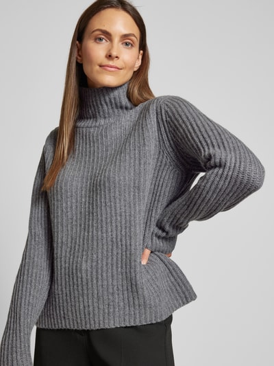 (The Mercer) N.Y. Strickpullover aus Kaschmir mit Stehkragen Mittelgrau Melange 3