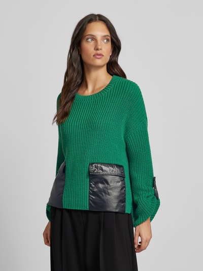 Marc Cain Wollen pullover met vaste mouwomslagen Groen - 4