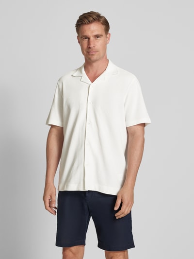 Christian Berg Men Regular Fit Freizeithemd mit Reverskragen Offwhite 4