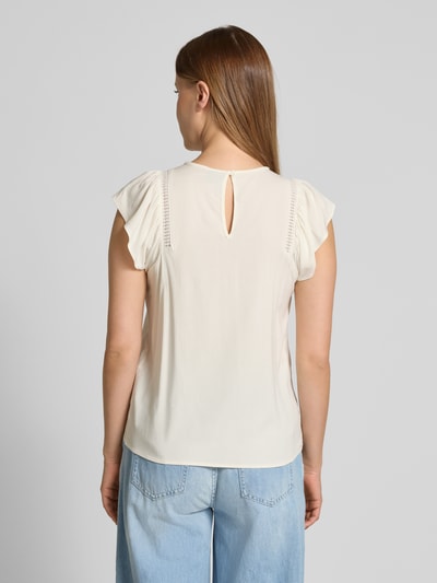 Vero Moda Regular Fit Blusentop aus Viskose-Mix Modell 'BELLA' Weiss 5