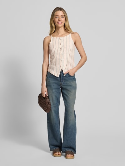 ICHI Blusentop aus Leinen-Viskose-Mix Modell 'LINNO' Offwhite 1