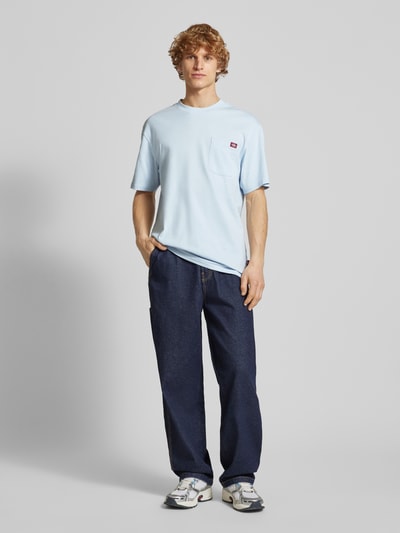 Dickies T-Shirt mit Brusttasche Modell 'LURAY' Hellblau 1