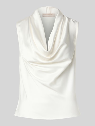 Rinascimento Regular Fit Bluse mit Wasserfallausschnitt Offwhite 2