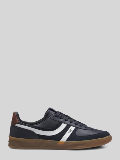 BOSS Orange Sneaker Low mit kontrastierenden Streifen Dunkelblau 5