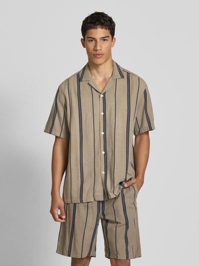 Only & Sons Loose Fit Freizeithemd aus Viskose-Mix Beige 4