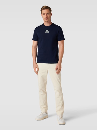 Lacoste T-Shirt mit Label-Print Dunkelblau 1