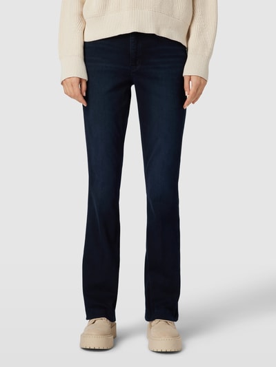 MAC Flared cut jeans met steekzakken Marineblauw - 4