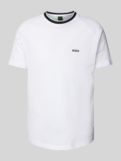 BOSS Green T-Shirt mit Label-Print Weiss 2