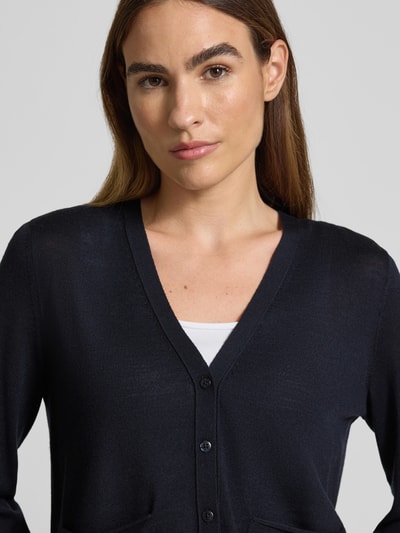 Marc O'Polo Regular Fit Strickjacke aus Schurwoll-Mix Marine 3