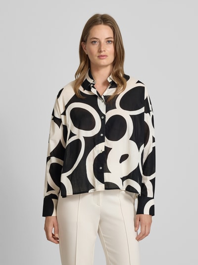Someday Relaxed Fit Bluse im Allover-Look Modell 'Zirveli' Black 4