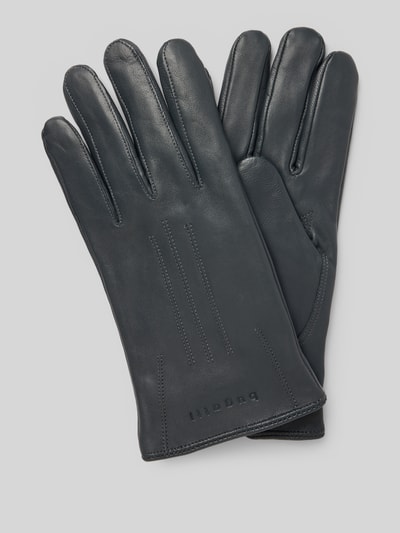 bugatti Rękawiczki z detalem z logo Grafitowy 1