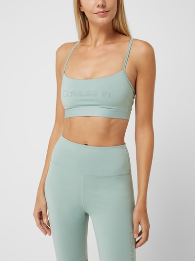 Calvin Klein Performance Bustier mit reflektierendem Logo Mint 4