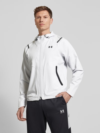 Under Armour Softshell-Jacke mit Zweiwege-Reißverschluss Modell 'Unstoppable' Hellgrau 4